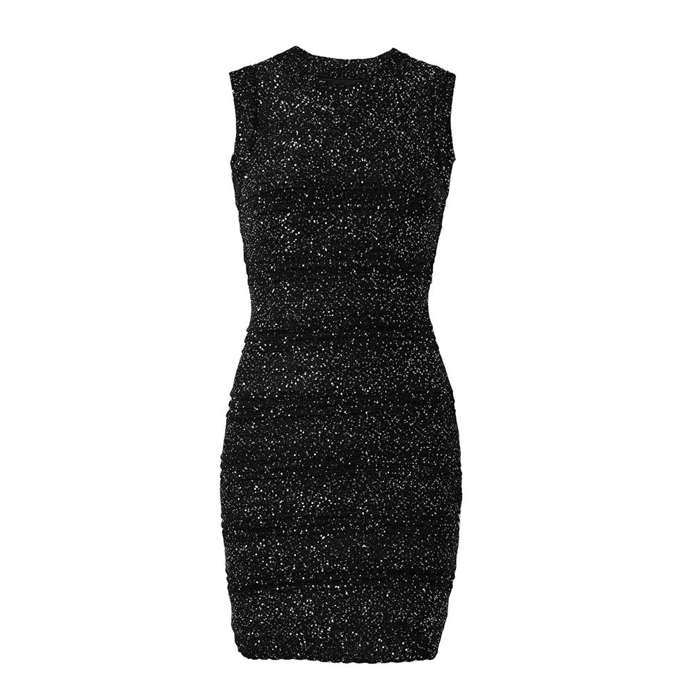 Sleeveless waistcoat small round neck beads glitter waist temperament net red celebrity style dress
Sleeveless waistcoat small round neck beads glitter waist temperament net red celebrity style dress