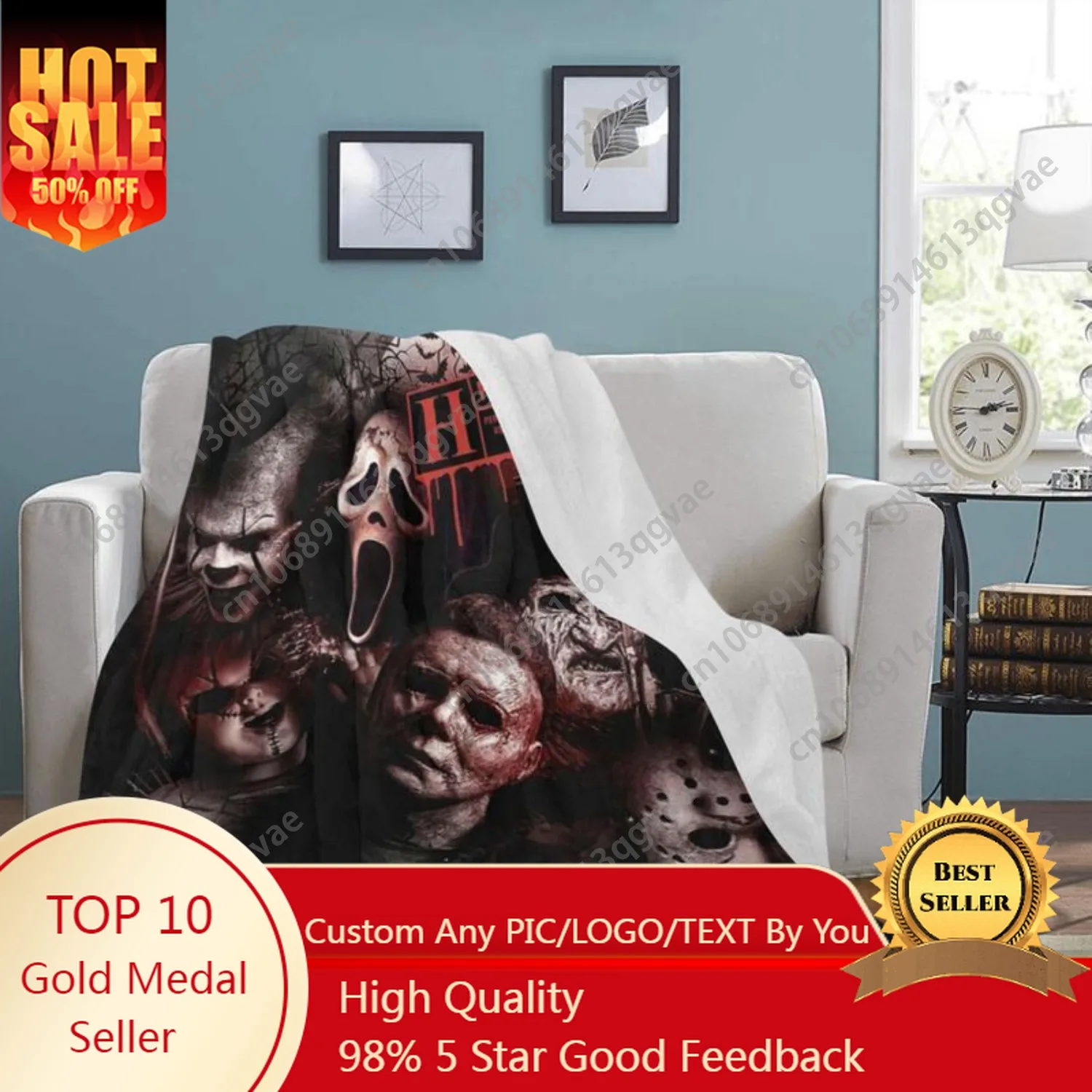Horror Blankets Soft Flannel Lightweight Plush Throw Air Conditioner Quilt for Women Men Couch Bed Sofa Halloween
Horror Blankets Soft Flannel Lightweight Plush Throw Air Conditioner Quilt for Women Men Couch Bed Sofa Halloween