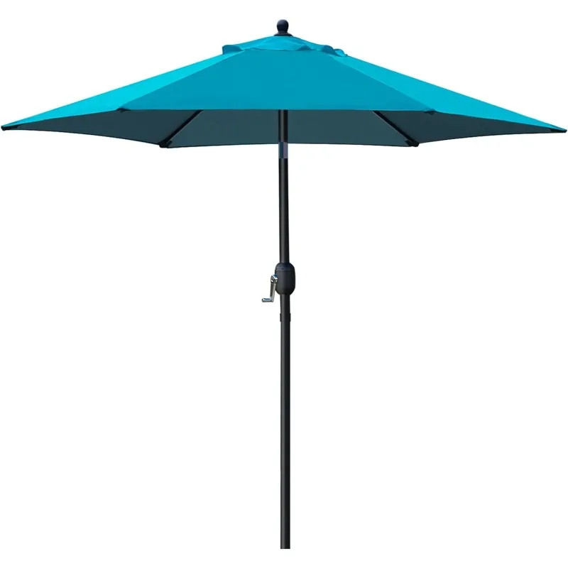 7.5' Patio Umbrella Outdoor Table Market Umbrella with Push Button Tilt/Crank, 6 Ribs
7.5' Patio Umbrella Outdoor Table Market Umbrella with Push Button Tilt/Crank, 6 Ribs