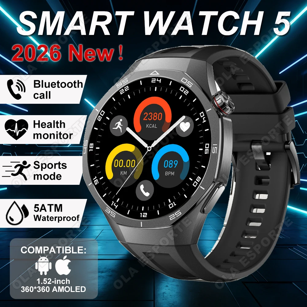 Новые умные часы Watch 5 Max с GPS, AMOLED-экраном, высококачественным мониторингом сердечного ритма, Bluetooth-вызовами, водонепроницаемые, мужские спортивные смарт-часы
Новые умные часы Watch 5 Max с GPS, AMOLED-экраном, высококачественным мониторингом сердечного ритма, Bluetooth-вызовами, водонепроницаемые, мужские спортивные смарт-часы