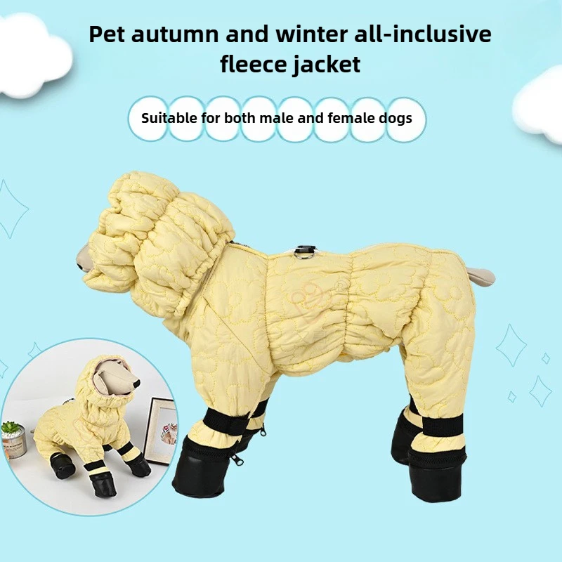 Pet Cats Dog Autumn and Winter Velvet To Keep Warm and All-inclusive Belly Four-legged Thickened Cotton-padded Clothes Windproof
Pet Cats Dog Autumn and Winter Velvet To Keep Warm and All-inclusive Belly Four-legged Thickened Cotton-padded Clothes Windproof