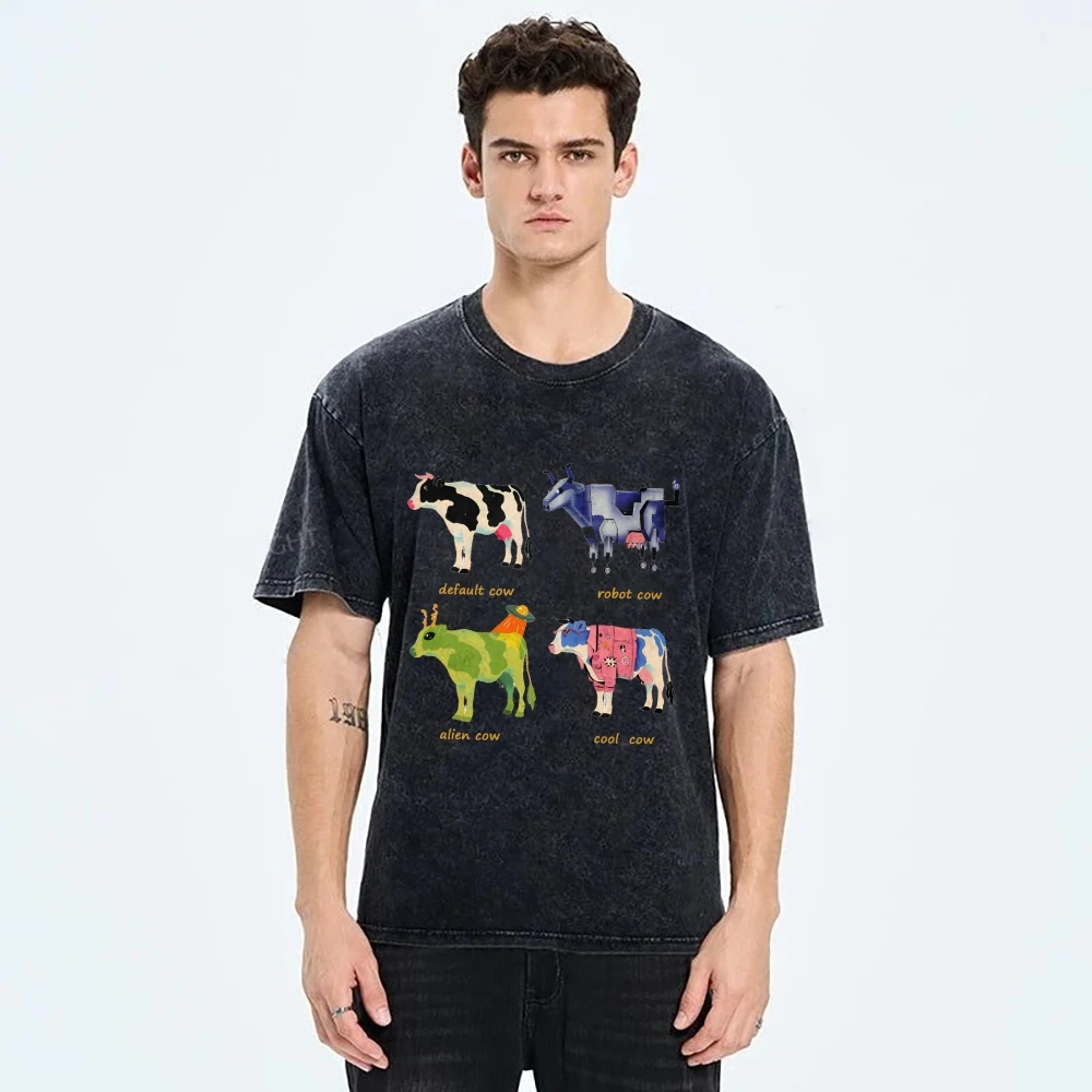 Cow Print Pattern T-Shirt Plus Size Washed Creative Patterns Short Sleeved Summer Fashion Fitness Sportswear Casual Unisex Fit
Cow Print Pattern T-Shirt Plus Size Washed Creative Patterns Short Sleeved Summer Fashion Fitness Sportswear Casual Unisex Fit