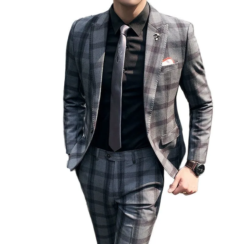 2023 New (suit + Trousers) Slim Casual Gentleman Comfortable Fashion British Style Business Korean Version of The Plaid Suit
2023 New (suit + Trousers) Slim Casual Gentleman Comfortable Fashion British Style Business Korean Version of The Plaid Suit