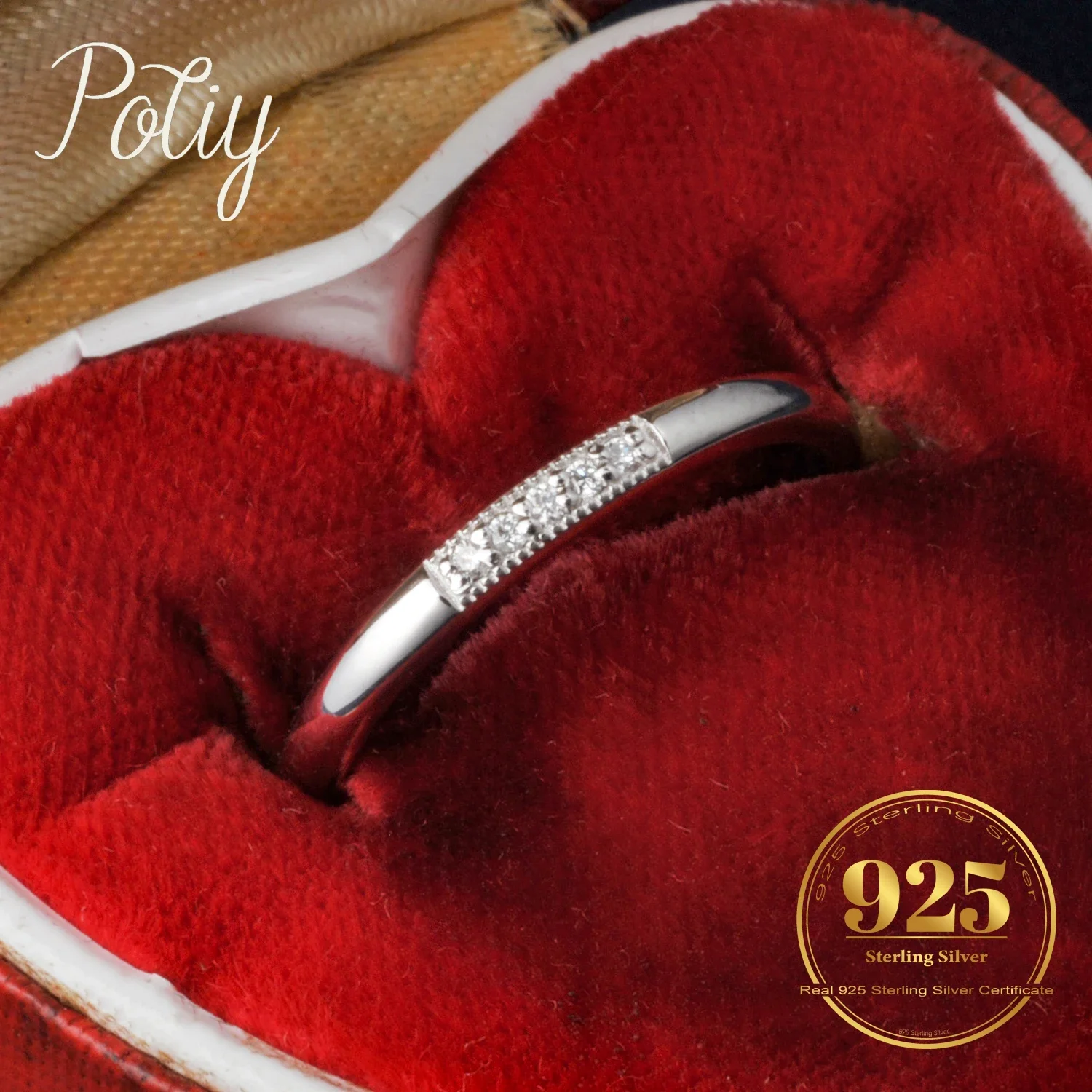 Potiy Classical Love 5 Stone 0.01ct Lab Created CVD Grown Damiond Wedding Band Stacking Ring Gift For Women 925 Sterling Silver
Potiy Classical Love 5 Stone 0.01ct Lab Created CVD Grown Damiond Wedding Band Stacking Ring Gift For Women 925 Sterling Silver