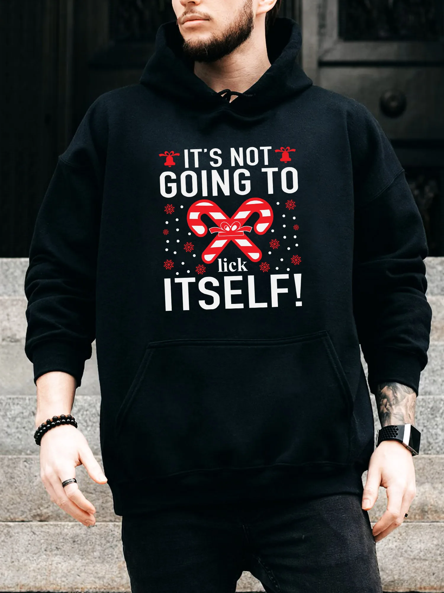 It's Not Going to Lick Itself Men's Drawstring Hoodie - Casual Comfortable Black Pullover, Fall & Winter Hooded Sweatshirt
It's Not Going to Lick Itself Men's Drawstring Hoodie - Casual Comfortable Black Pullover, Fall & Winter Hooded Sweatshirt