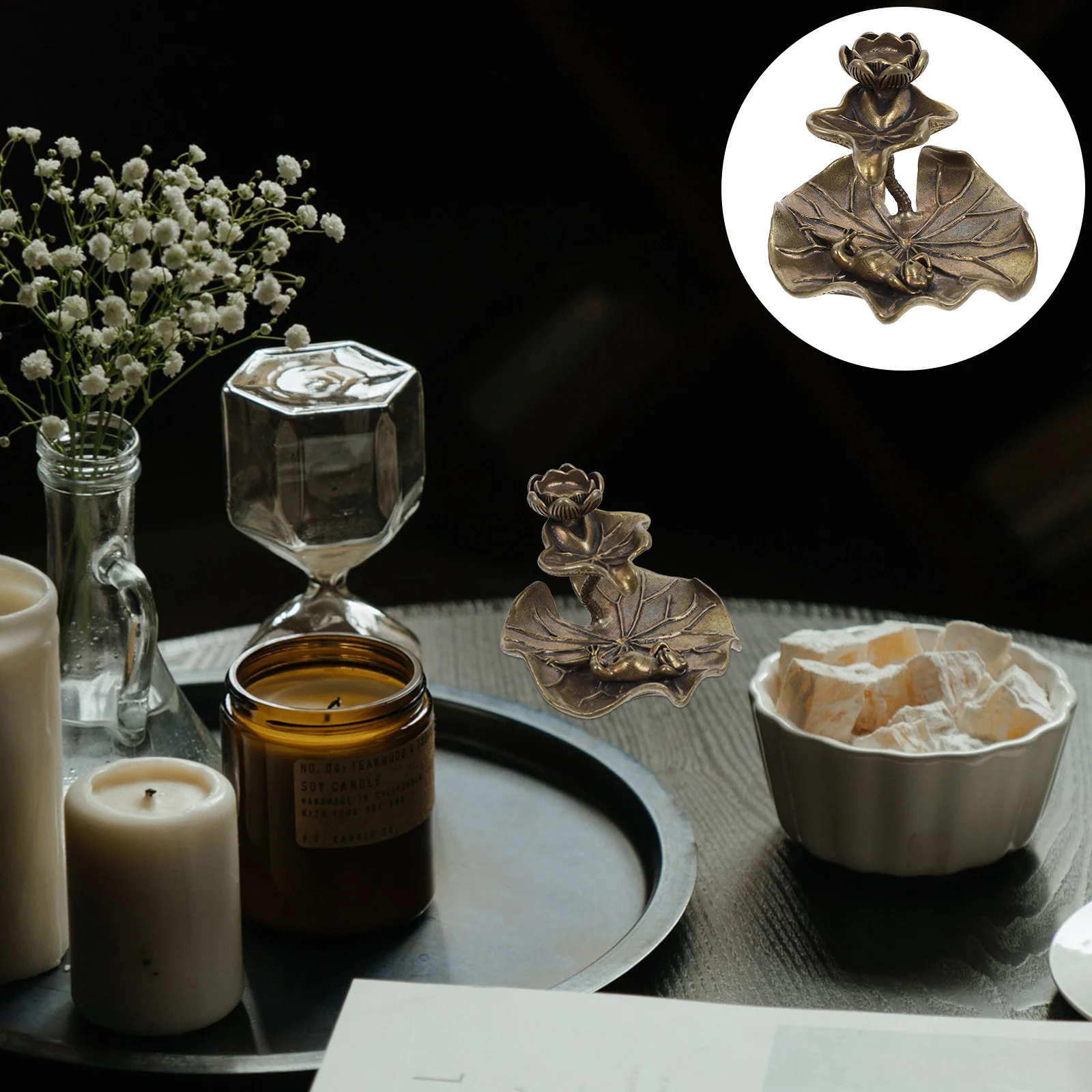 Creative Lotus Design Brass Incense Burner Exquisite Workmanship Smoke Effect Decorative Ornament for Office Study Bedroom
Creative Lotus Design Brass Incense Burner Exquisite Workmanship Smoke Effect Decorative Ornament for Office Study Bedroom