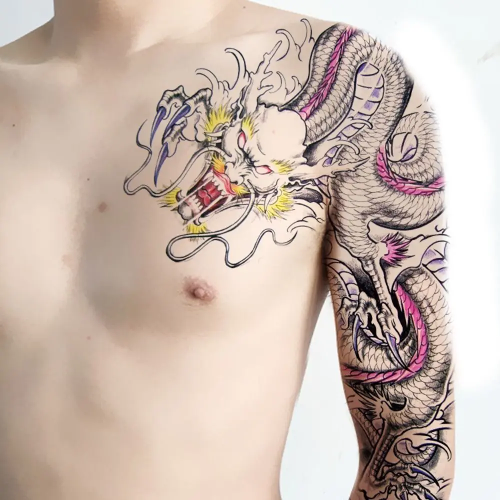 Dragon Fake Tattoo Sticker Durable Colorful Half Nail Tattoo Sticker Realistic Personalized Temporary Tattoo Sticker Women
Dragon Fake Tattoo Sticker Durable Colorful Half Nail Tattoo Sticker Realistic Personalized Temporary Tattoo Sticker Women