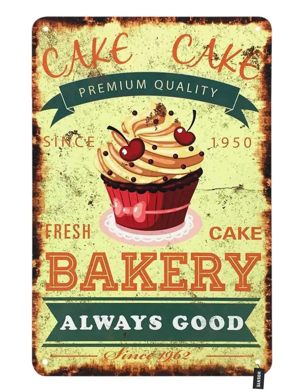 Bakery Shop Tin Sign Tasty Cake Letters Premium Quality Fresh Always Good Vintage Metal Tin Signs for Men Women Wall Art Decor
Bakery Shop Tin Sign Tasty Cake Letters Premium Quality Fresh Always Good Vintage Metal Tin Signs for Men Women Wall Art Decor