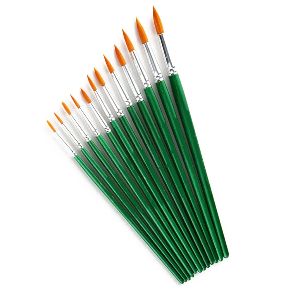 12Pcs Watercolor Pointed Tip Paint Brushes Set Nylon Hair Wooden Handles for Acrylic Oil Gouache Craft Detailing
12Pcs Watercolor Pointed Tip Paint Brushes Set Nylon Hair Wooden Handles for Acrylic Oil Gouache Craft Detailing