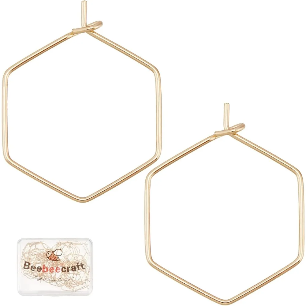 40Pcs Geometric Earring Hoops 18K Gold Plated Hexagon Wine Glass Charm Rings Earring Beading Hoop for DIY Earring Making
40Pcs Geometric Earring Hoops 18K Gold Plated Hexagon Wine Glass Charm Rings Earring Beading Hoop for DIY Earring Making