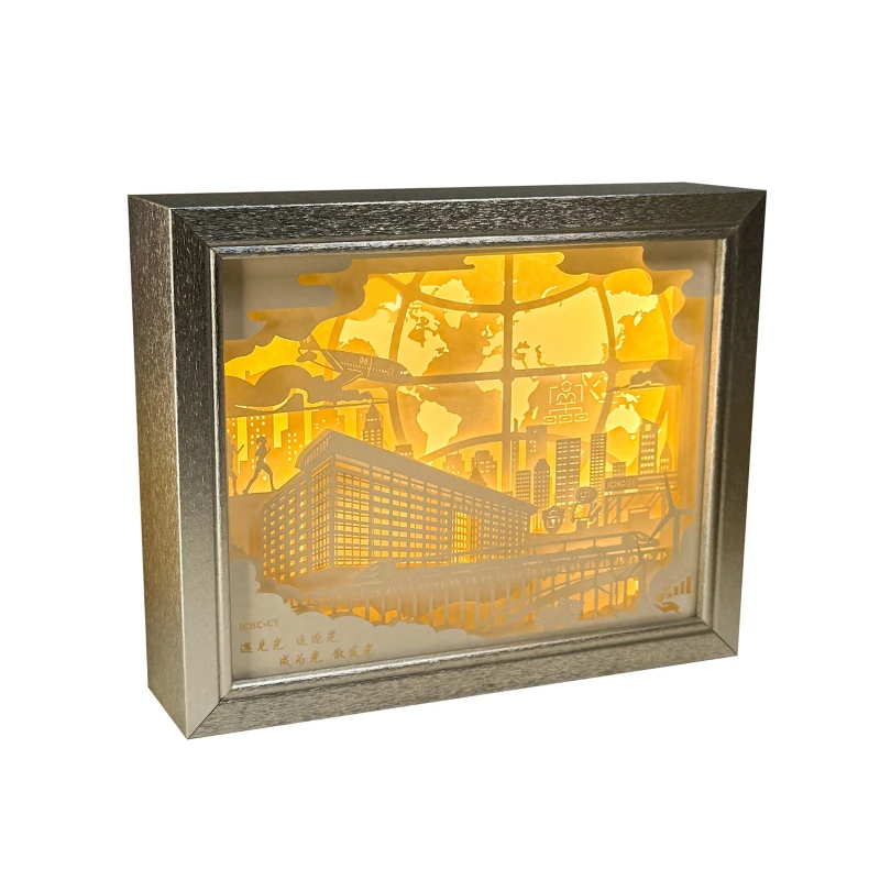 Paper carved lamp acrylic table lamp commemorative gift creative handmade paper
Paper carved lamp acrylic table lamp commemorative gift creative handmade paper