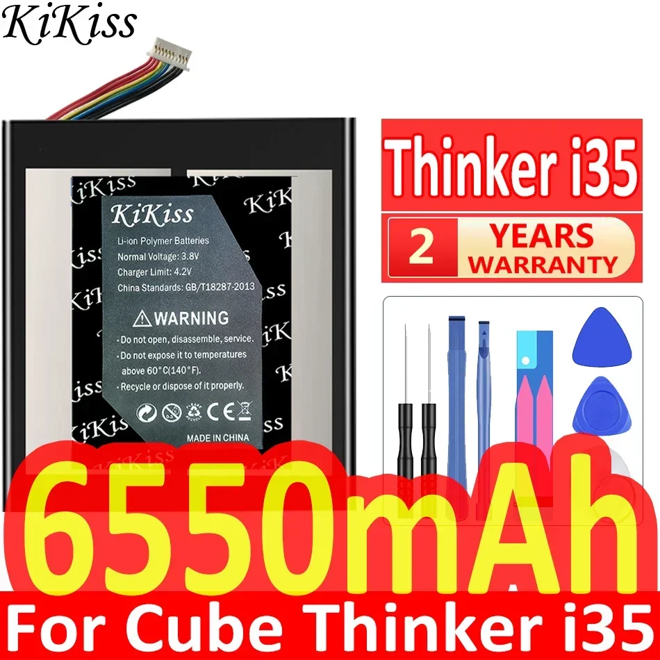 Аккумулятор KiKiss 6550 мАч для ALLDOCUBE Cube Thinker I35 Tablet PC Kubi, новые литий-полимерные перезаряжаемые батареи + Бесплатные инструменты
Аккумулятор KiKiss 6550 мАч для ALLDOCUBE Cube Thinker I35 Tablet PC Kubi, новые литий-полимерные перезаряжаемые батареи + Бесплатные инструменты