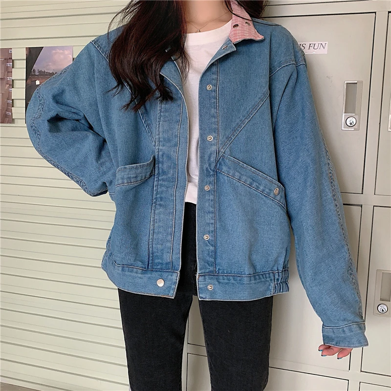 plus Size Loose Fit Slimming Denim Jaet Women's Spring Autumn New Korean Sle Versatile Plaid Long Sve Top Trendy
plus Size Loose Fit Slimming Denim Jaet Women's Spring Autumn New Korean Sle Versatile Plaid Long Sve Top Trendy