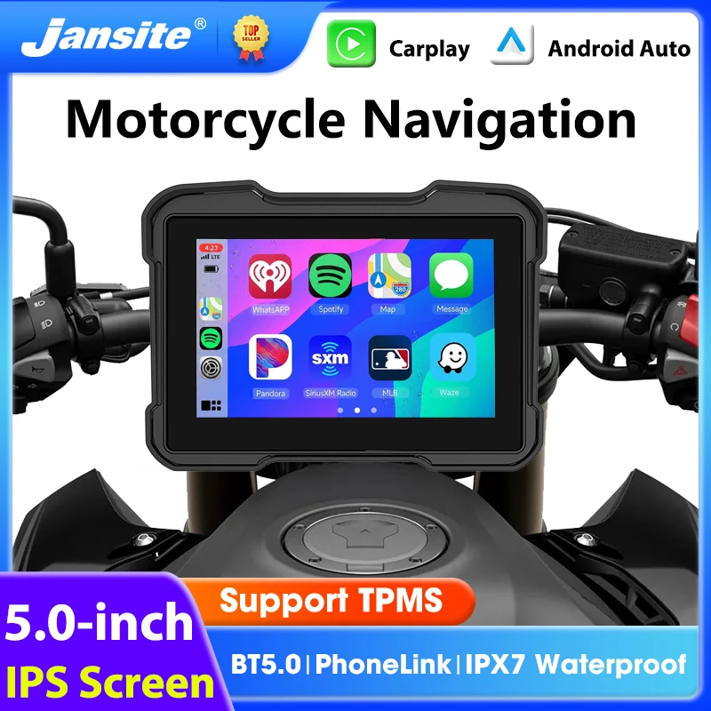 Portable 5 inch Motorcycle Carplay Wireless Android Auto Bluetooth Navigation GPS Moto Monitor Support TPMS IPX7 Waterproof
Portable 5 inch Motorcycle Carplay Wireless Android Auto Bluetooth Navigation GPS Moto Monitor Support TPMS IPX7 Waterproof