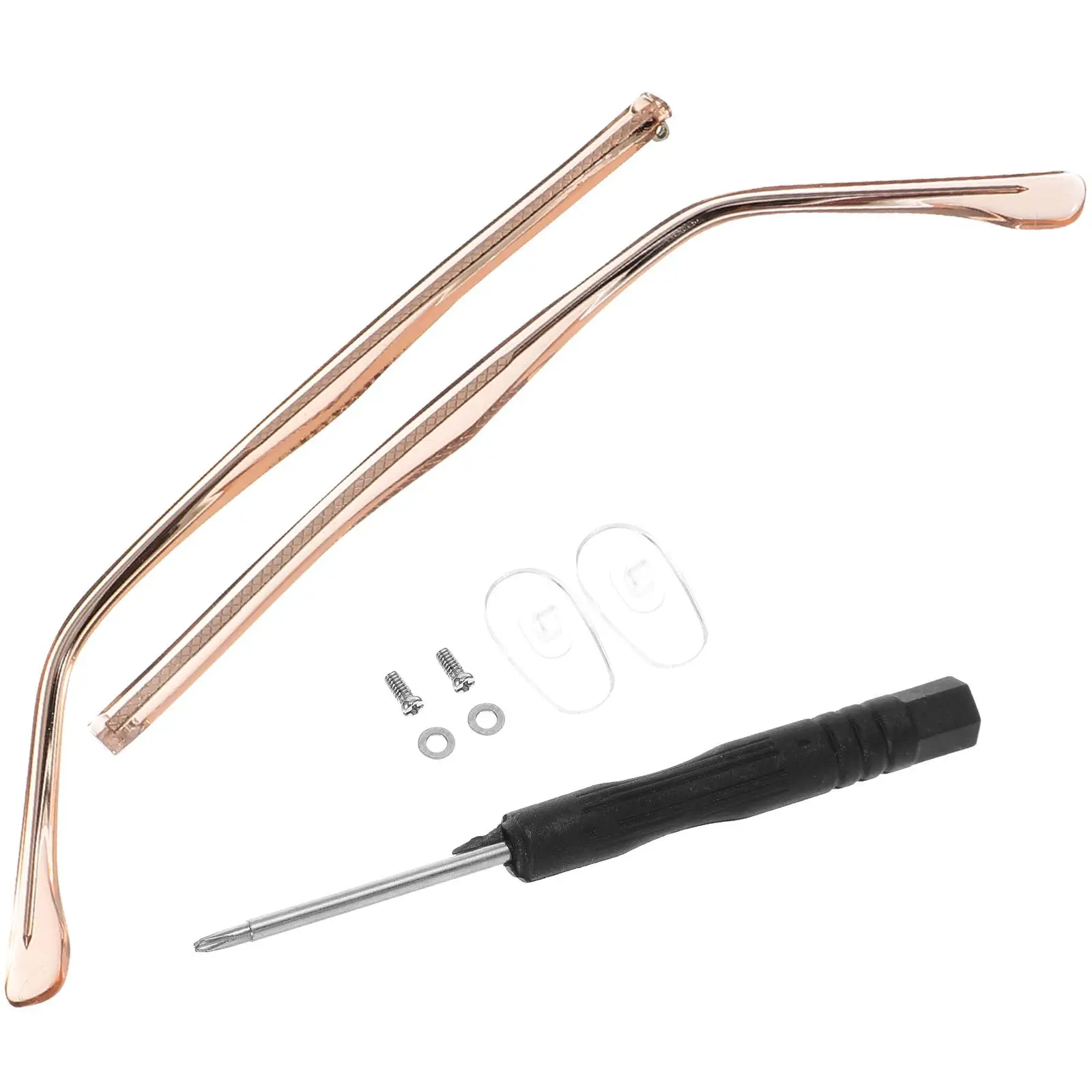 Clear Crystal Arms Replacement Rose Gold Metal Durable Universal Eyeglasses Repair Kit For Sunglasses Reading Myopia Glasses
Clear Crystal Arms Replacement Rose Gold Metal Durable Universal Eyeglasses Repair Kit For Sunglasses Reading Myopia Glasses