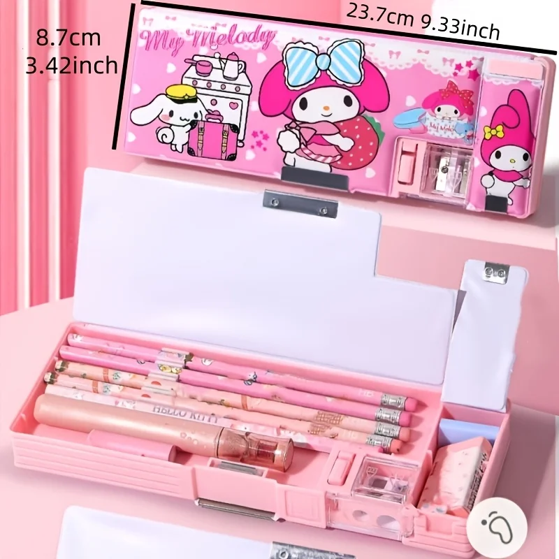Sanrio Themed Storage Box & Stationery with Cute - Suitable for School, Office, Travel Accessories, Pen & Ruler Holder
Sanrio Themed Storage Box & Stationery with Cute - Suitable for School, Office, Travel Accessories, Pen & Ruler Holder