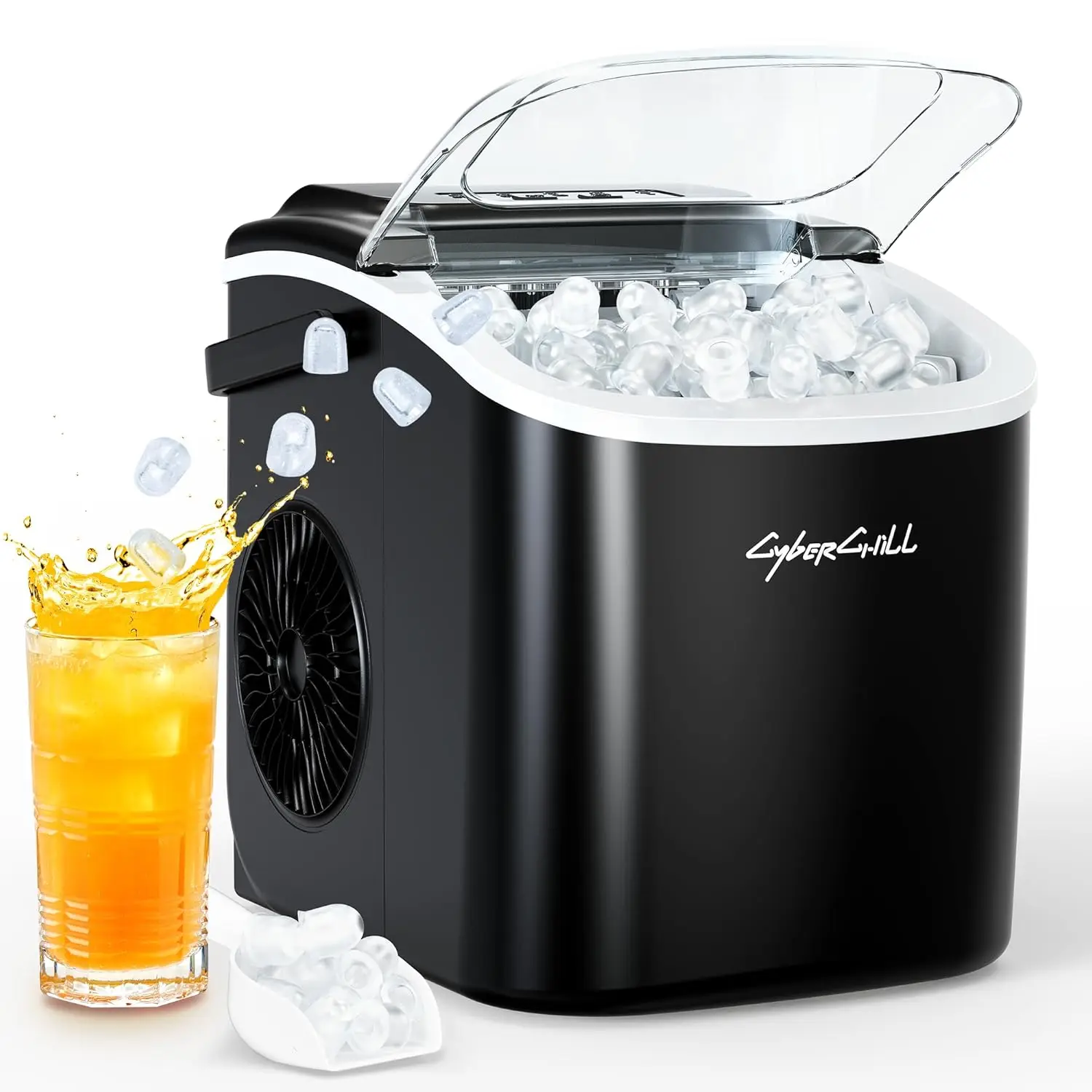 Countertop Ice Maker, Portable Ice Machine with Handle, 6 Mins Fast Ice, 26 lbs/Day, Self-Cleaning with Ice Basket &
Countertop Ice Maker, Portable Ice Machine with Handle, 6 Mins Fast Ice, 26 lbs/Day, Self-Cleaning with Ice Basket &