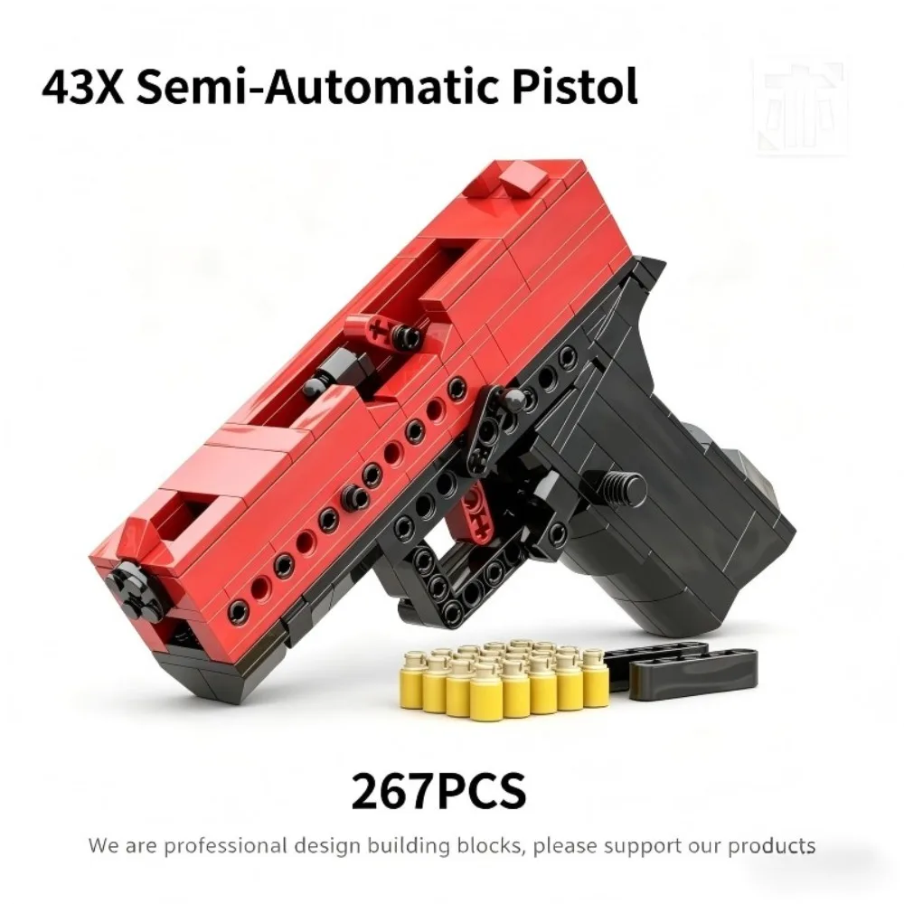 267PCS Technical G43X Semi-Automatic Pistol Building Blocks Emissibility With Bullet Assemble Gun Bricks Toy Gift For Adult Boy
267PCS Technical G43X Semi-Automatic Pistol Building Blocks Emissibility With Bullet Assemble Gun Bricks Toy Gift For Adult Boy