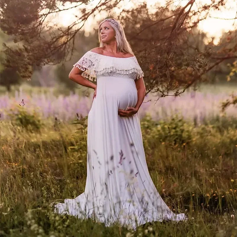 Slash Neck Boho Maternity Photo Shoot Long Dresses Jersey Ruffles Maternity Lace Photography Maxi Gown
Slash Neck Boho Maternity Photo Shoot Long Dresses Jersey Ruffles Maternity Lace Photography Maxi Gown