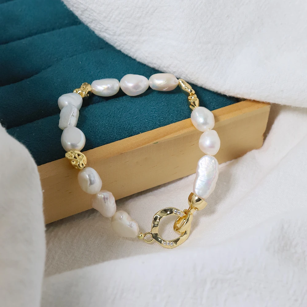 Natural Small Baroque Pearl Buckle Bead Bracelet Korean Women's Luxury Jewelry Fashion Women's and Girls' Gifts GB1146
Natural Small Baroque Pearl Buckle Bead Bracelet Korean Women's Luxury Jewelry Fashion Women's and Girls' Gifts GB1146