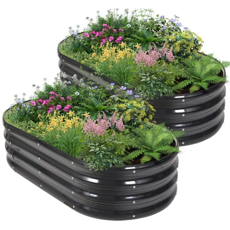 Оцинкованная приподнятая грядка для сада 4x2x1 фута, 2 шт., металлический садовый контейнер с защитным бортиком и перчатками для посадки овощей
Оцинкованная приподнятая грядка для сада 4x2x1 фута, 2 шт., металлический садовый контейнер с защитным бортиком и перчатками для посадки овощей