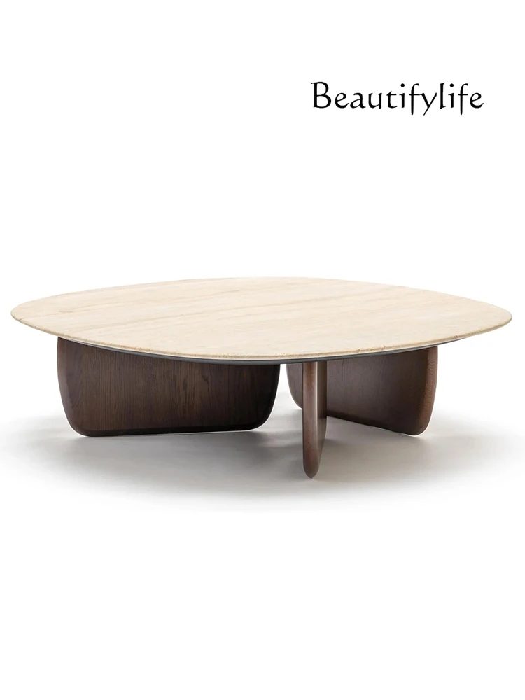 Minimalist Natural Cave Stone Tea Table Cream Style Walnut Solid Wood Creative Design Sense Living Room round Tea Table
Minimalist Natural Cave Stone Tea Table Cream Style Walnut Solid Wood Creative Design Sense Living Room round Tea Table