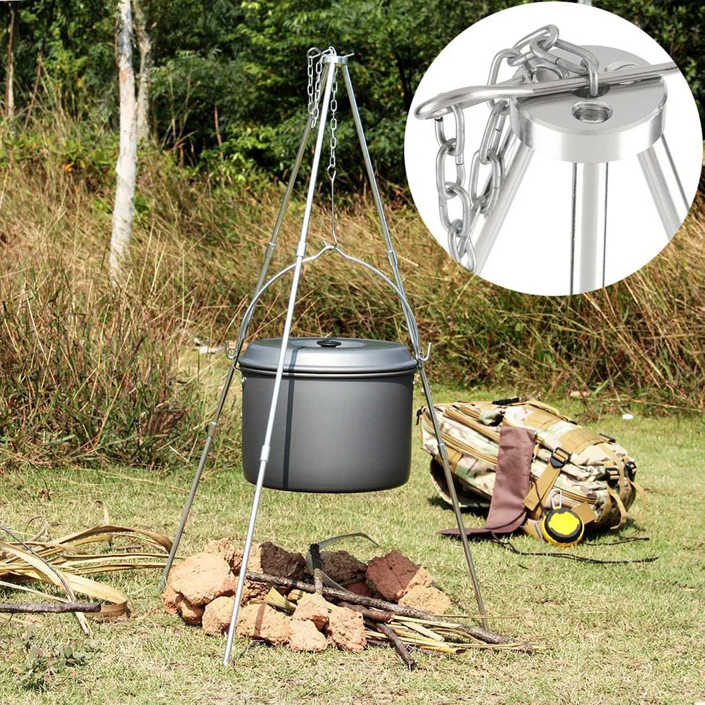 Outdoor Camping Tripod Anti-skid Design Bracket Hanging Pot Campfire Multi-purpose Bonfire Triangle
Outdoor Camping Tripod Anti-skid Design Bracket Hanging Pot Campfire Multi-purpose Bonfire Triangle