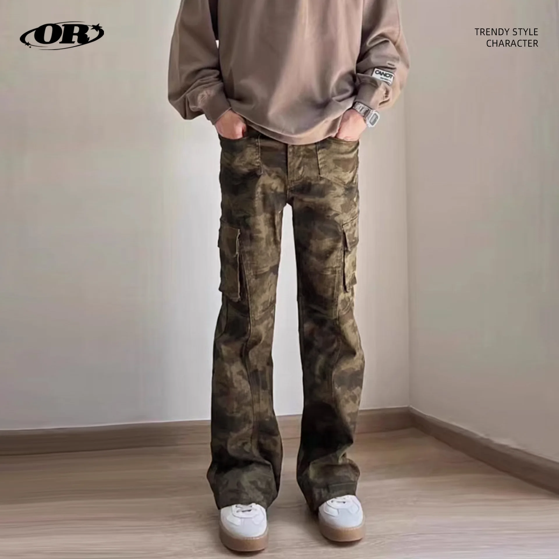 ИЛИ FL Американские ретро-камуфляжные 100% хлопковые женские брюки-карго в винтажном стиле, стройные камуфляжные брюки Wei La
ИЛИ FL Американские ретро-камуфляжные 100% хлопковые женские брюки-карго в винтажном стиле, стройные камуфляжные брюки Wei La