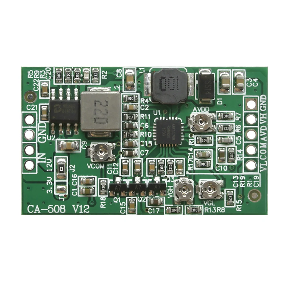 CA-508 4 Channel Adjustable Voltage Booster Module 3.3V 5V 12V TCON Module VGL VGHVCOM AVDD Four-Way Adjustable Step Up Module
CA-508 4 Channel Adjustable Voltage Booster Module 3.3V 5V 12V TCON Module VGL VGHVCOM AVDD Four-Way Adjustable Step Up Module