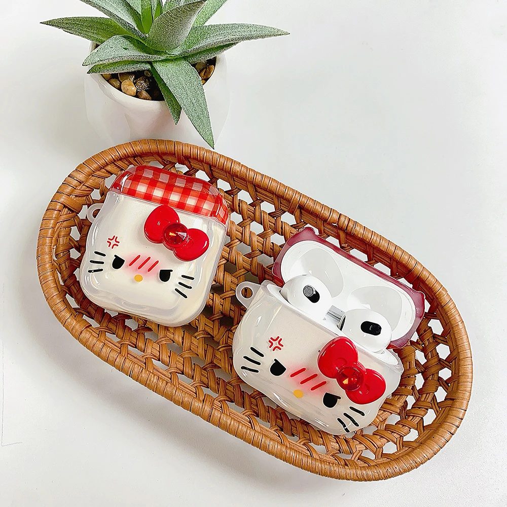 Super Cute Hello Kitty Angry Style Wave Border Earphone Case For Apple AirPods 1 3 2 4 Pro 2 Comes With Keychain Accessories
Super Cute Hello Kitty Angry Style Wave Border Earphone Case For Apple AirPods 1 3 2 4 Pro 2 Comes With Keychain Accessories