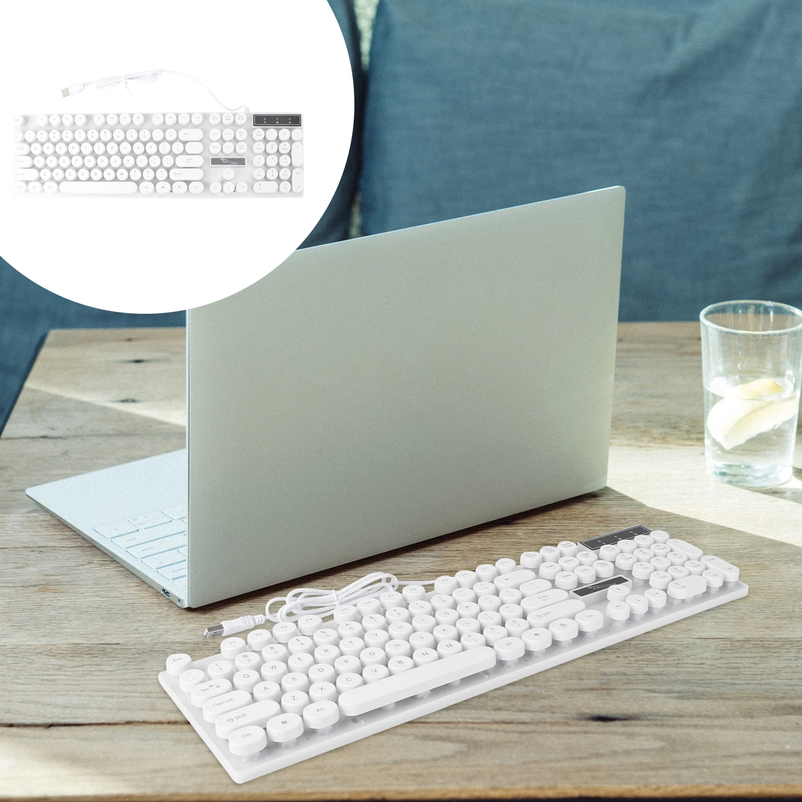 Creative Usb Glowing Computer Keyboard Round Key Comfortable Portable Keyboard For Pc Phone Tablet White Color
Creative Usb Glowing Computer Keyboard Round Key Comfortable Portable Keyboard For Pc Phone Tablet White Color