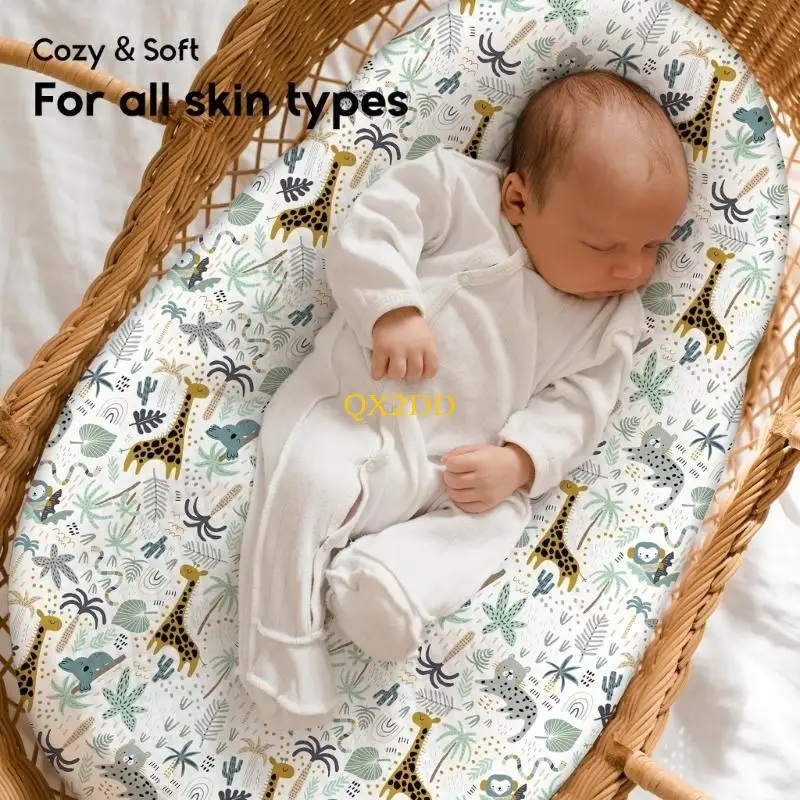 QX2D Baby Fitted Sheet Newborns Diaper Changing Pad Sleeve Comfortable Bassinet Sheet Printed Mattress Case Protector
QX2D Baby Fitted Sheet Newborns Diaper Changing Pad Sleeve Comfortable Bassinet Sheet Printed Mattress Case Protector