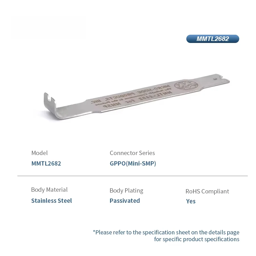 Mini-SMP Female Cable Connectors Right Angle GPPO Extraction Tool Electronic Accessories
Mini-SMP Female Cable Connectors Right Angle GPPO Extraction Tool Electronic Accessories