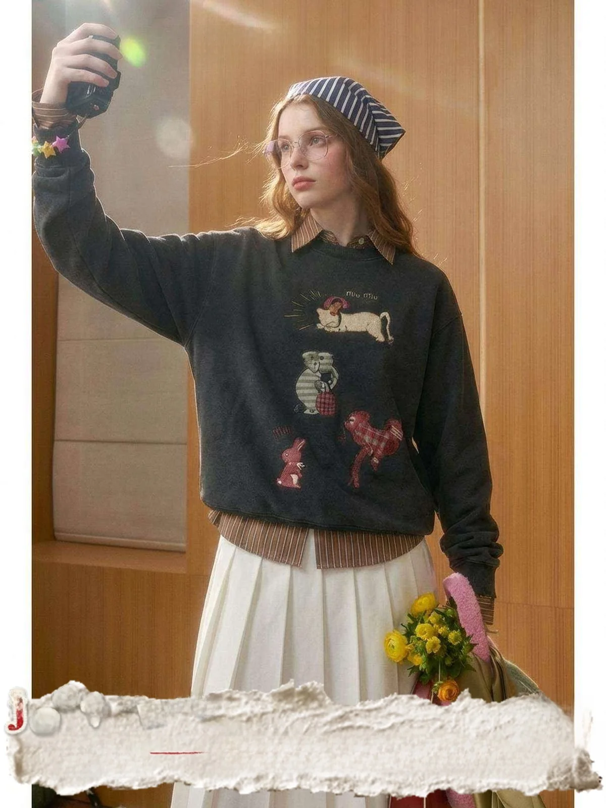 Женская винтажная футболка с длинным рукавом и мультяшным принтом, свободного кроя, универсальная, модная осенняя модель от Yu Hua Zun And Lab Fun
Женская винтажная футболка с длинным рукавом и мультяшным принтом, свободного кроя, универсальная, модная осенняя модель от Yu Hua Zun And Lab Fun