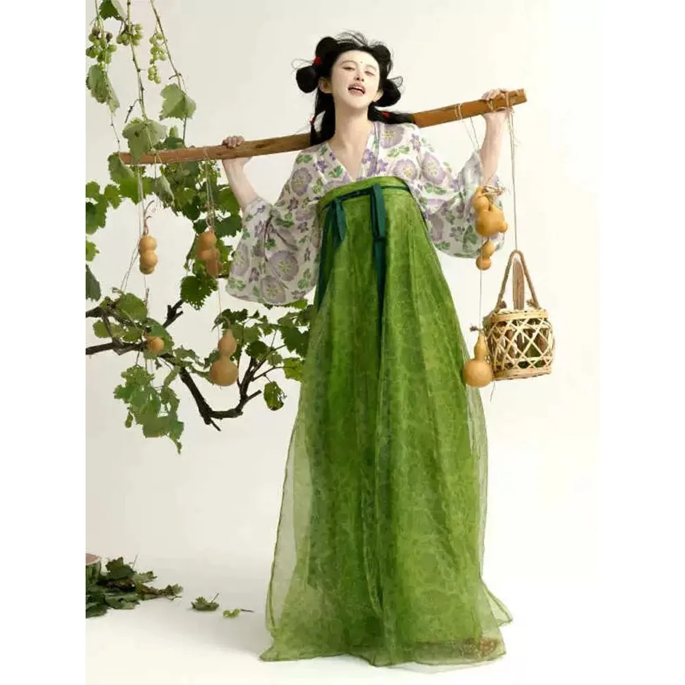 Tang Style Chest-high One-Piece 12-Panel Skirt Set, Xuan Lu Same Style
Tang Style Chest-high One-Piece 12-Panel Skirt Set, Xuan Lu Same Style