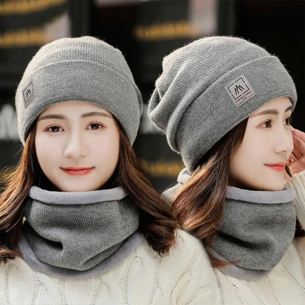 2 Pcs/Set Women Winter Hat Scarf Set Knitted Thickened Warm Windproof Plush Cycling Neck Wrap Beanie Lady Neck Warmer Cap Set
2 Pcs/Set Women Winter Hat Scarf Set Knitted Thickened Warm Windproof Plush Cycling Neck Wrap Beanie Lady Neck Warmer Cap Set