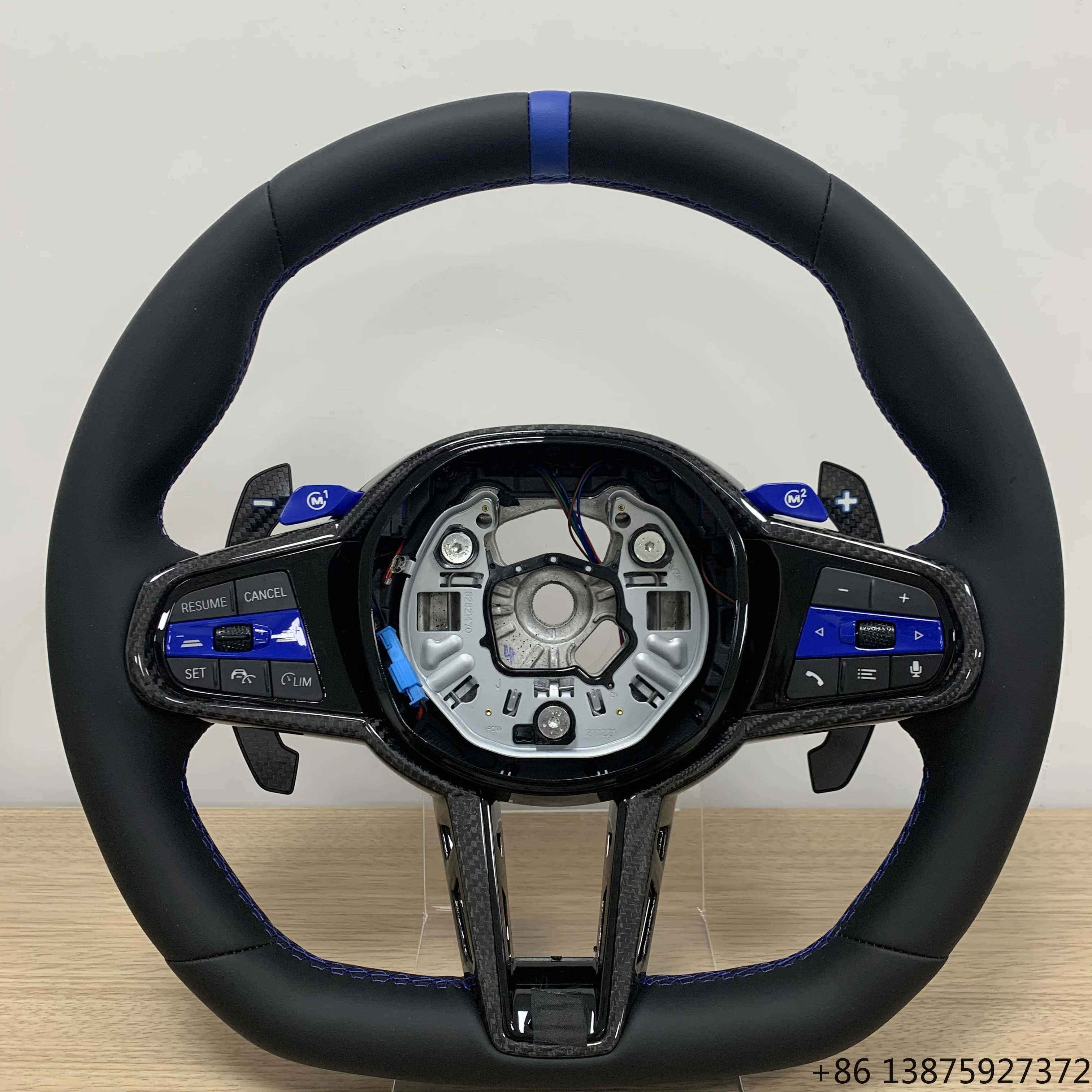 With Blue M1 M2 Button Leather LCI Steering Wheel for G01 G05 G20 G22 G30 M2 G87 M3 G80 M4 G82 G42 M5 F90 F95 X3M F97 M340i
With Blue M1 M2 Button Leather LCI Steering Wheel for G01 G05 G20 G22 G30 M2 G87 M3 G80 M4 G82 G42 M5 F90 F95 X3M F97 M340i