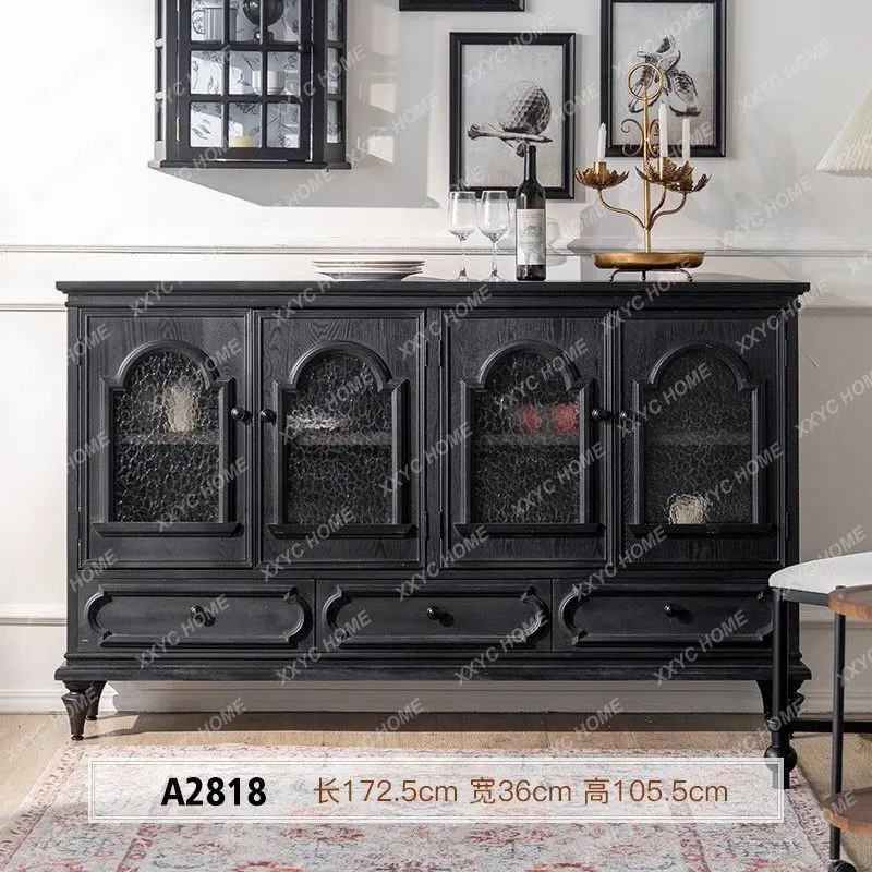 retro solid wood shoe cabinet with glass door decoration black foyer storage locker
retro solid wood shoe cabinet with glass door decoration black foyer storage locker