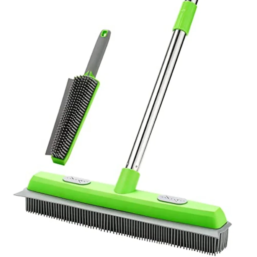 Rubber Broom with Squeegee for Carpet Pet Hair Remover, 57 inch Long Handled Fur Remover Rake, Portable Detailing Lint Brush, P
Rubber Broom with Squeegee for Carpet Pet Hair Remover, 57 inch Long Handled Fur Remover Rake, Portable Detailing Lint Brush, P