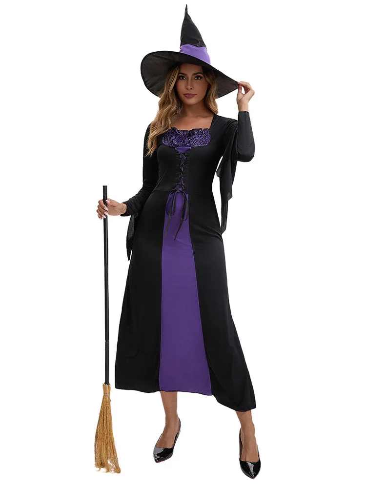 2025 New plus Size Purple Devil Witch Costume Halloween Stage Performance Outfit Women's Traditional Chinese Ethnic Clothing
2025 New plus Size Purple Devil Witch Costume Halloween Stage Performance Outfit Women's Traditional Chinese Ethnic Clothing
