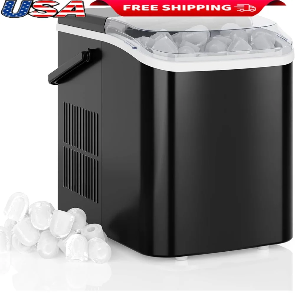 Fast Quiet Ice Maker Portable Self-Cleaning Countertop Ice Machine 9 Bullet Cubes in 6 Mins 26lbs Daily Home RV Office
Fast Quiet Ice Maker Portable Self-Cleaning Countertop Ice Machine 9 Bullet Cubes in 6 Mins 26lbs Daily Home RV Office