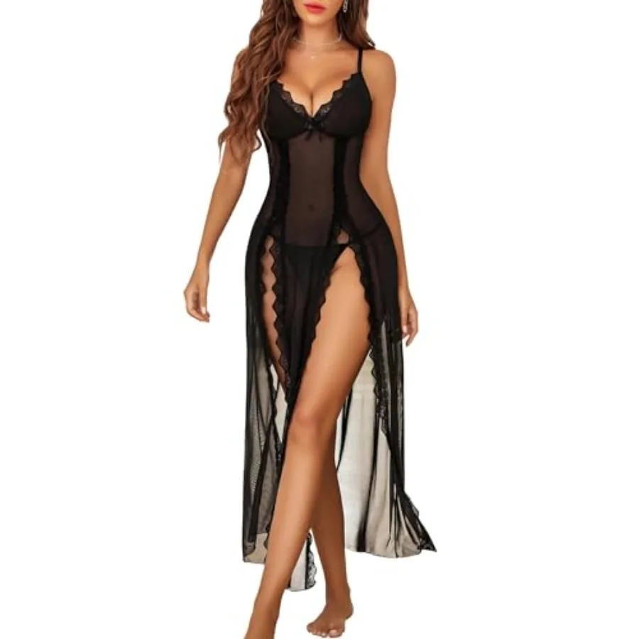 Avidlove Women Lingerie Lace Babydoll Chemise Sexy Mesh Nightdress V Neck Nightwear Side Split Nightgown
Avidlove Women Lingerie Lace Babydoll Chemise Sexy Mesh Nightdress V Neck Nightwear Side Split Nightgown