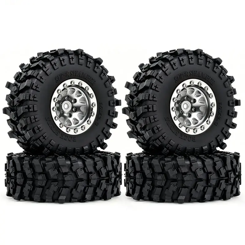 WOWFU-1.3 Inch RC Beadlock Wheel & Tire Set RC Crawler Upgrade Parts For 1/18 MJX H18P For Ford Bronco Off-Road Truck Silver
WOWFU-1.3 Inch RC Beadlock Wheel & Tire Set RC Crawler Upgrade Parts For 1/18 MJX H18P For Ford Bronco Off-Road Truck Silver