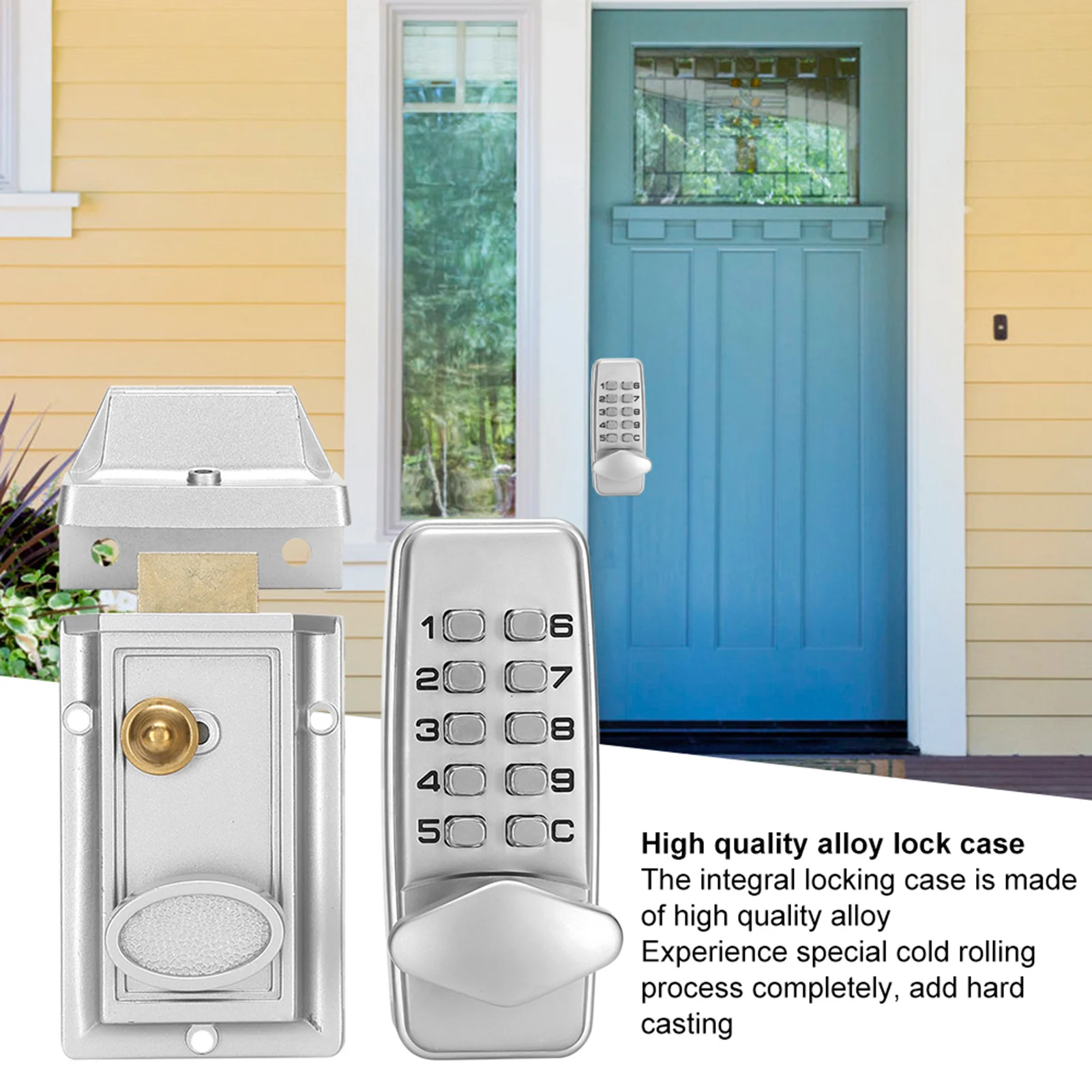 Home Safety Accessory Digital Password Door Lock Mechanical Waterproof Electronic Locker Keyless Entry Push Button Door Lock
Home Safety Accessory Digital Password Door Lock Mechanical Waterproof Electronic Locker Keyless Entry Push Button Door Lock