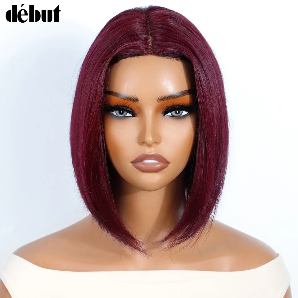 Debut Brazilian 99J Short Straight Bob 100% Human Hair 5×1 Lace Wigs Glueless Burgundy Straight Bob Wig For Black Women
Debut Brazilian 99J Short Straight Bob 100% Human Hair 5×1 Lace Wigs Glueless Burgundy Straight Bob Wig For Black Women