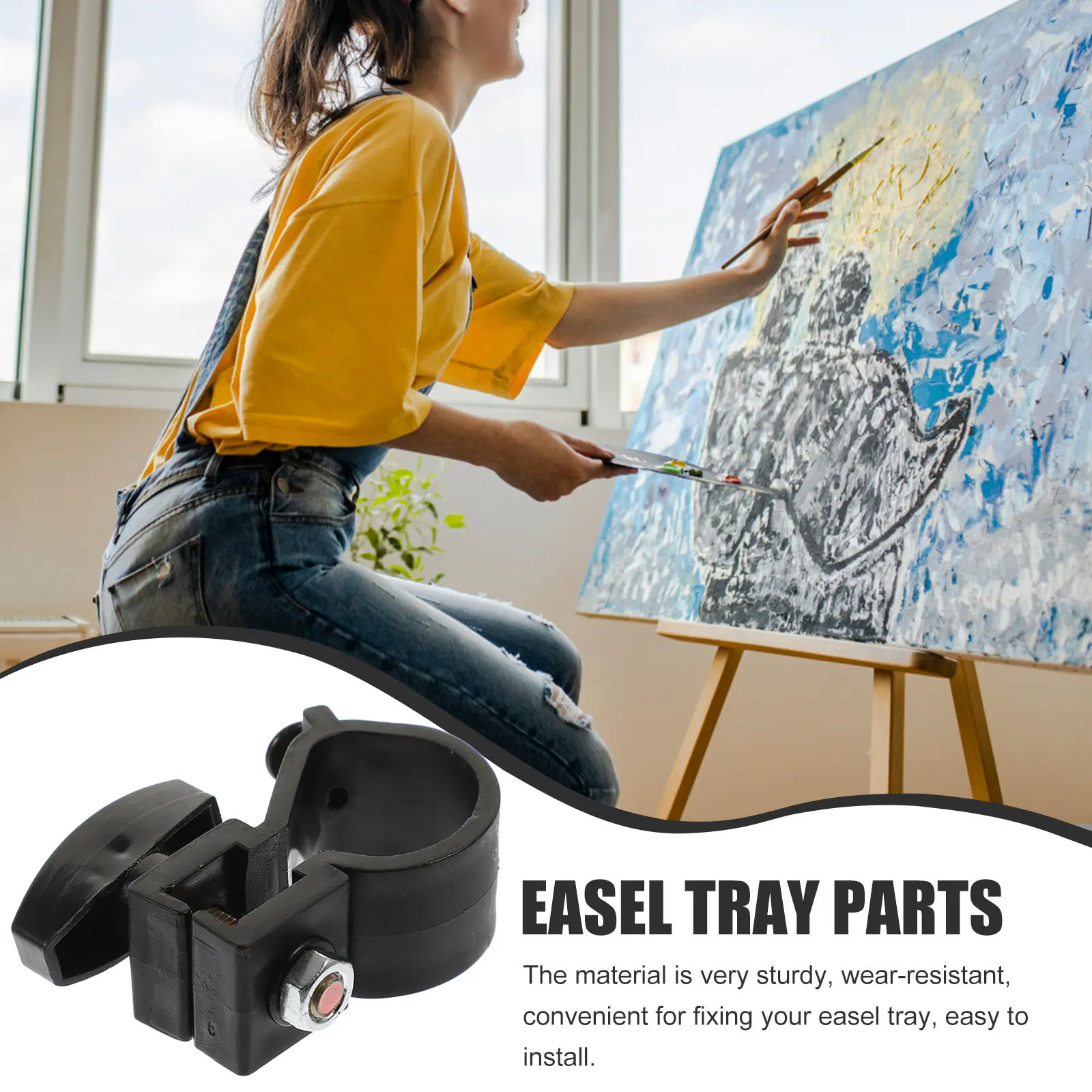 Набор из 1 комплекта сменных деталей для мольберта: прочные профессиональные аксессуары для подставки для мольберта, съемные застежки для начинающих художников и уроков рисования
Набор из 1 комплекта сменных деталей для мольберта: прочные профессиональные аксессуары для подставки для мольберта, съемные застежки для начинающих художников и уроков рисования