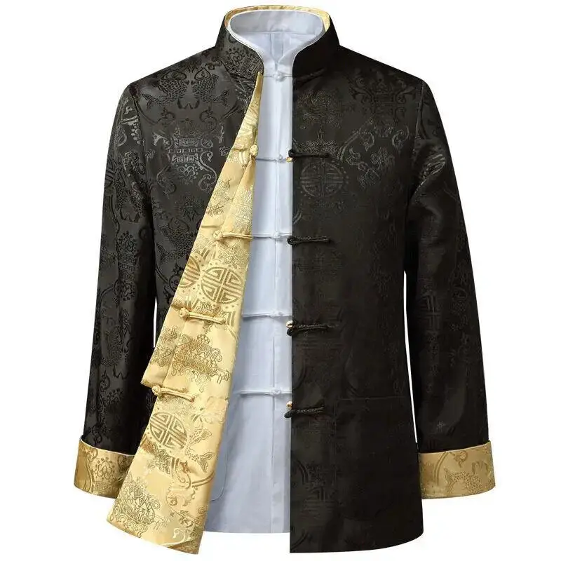 Spring and Autumn Tang Dynasty Style Retro Casual Jacket Double-Sided Grandfather Dress Shirt Coat for Men
Spring and Autumn Tang Dynasty Style Retro Casual Jacket Double-Sided Grandfather Dress Shirt Coat for Men