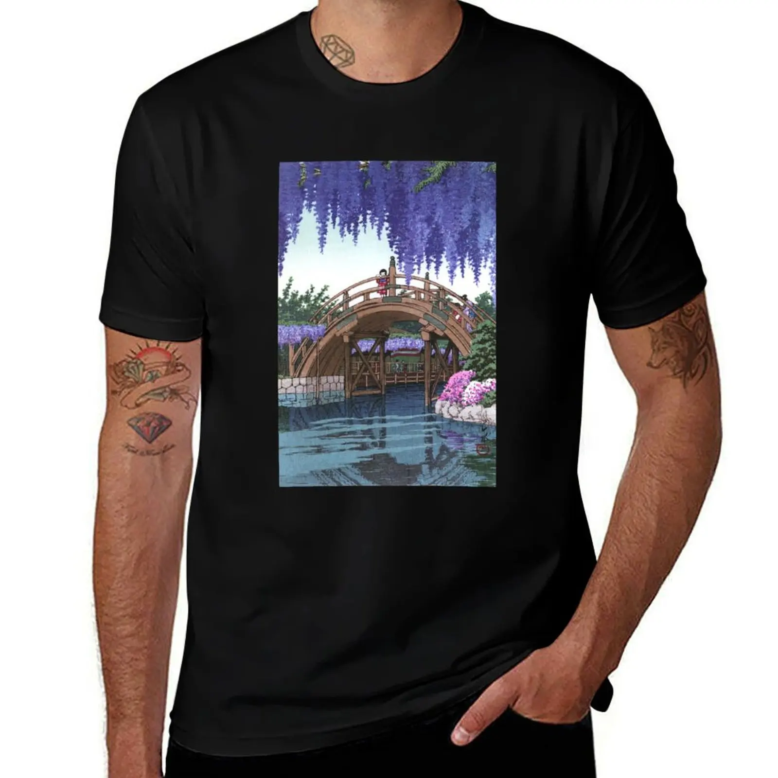 Wisteria at Kameido by Kawase Hasui T-Shirt t shirt man plain t shirts for man cotton
Wisteria at Kameido by Kawase Hasui T-Shirt t shirt man plain t shirts for man cotton
