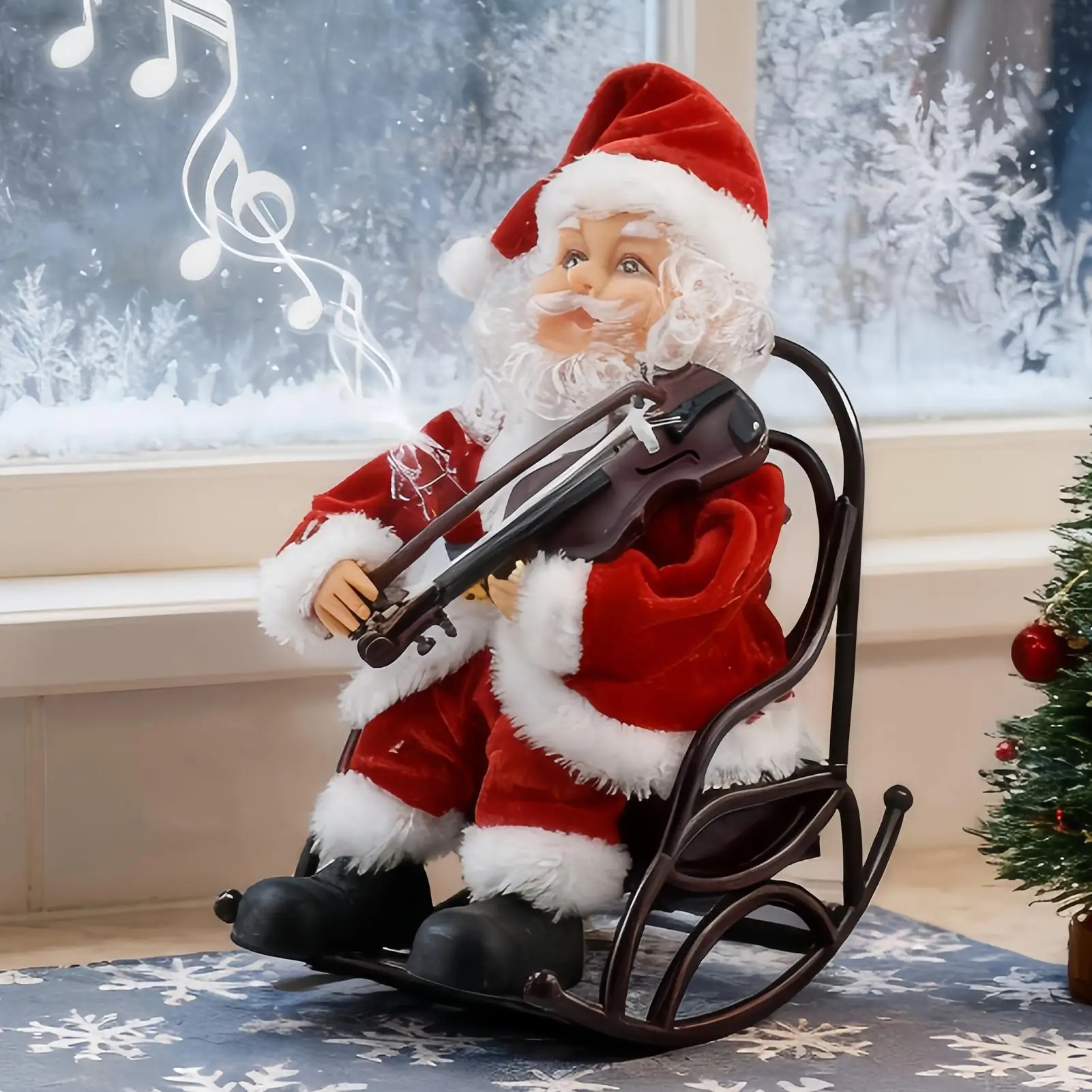 Анимированный Санта-Клаус, сидящие рождественские украшения, играющий на скрипке, электрический Рождественский Санта-Клаус для спальни, витрины квартиры
Анимированный Санта-Клаус, сидящие рождественские украшения, играющий на скрипке, электрический Рождественский Санта-Клаус для спальни, витрины квартиры