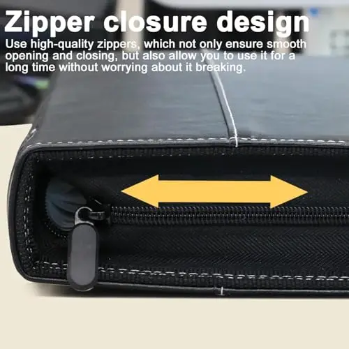 3-Pack PU Leather Zippered Media Binder – 168 Discs, 84 Booklet & 168 Tag Slots, Portable CD DVD Blu-Ray Storage Organizer
3-Pack PU Leather Zippered Media Binder – 168 Discs, 84 Booklet & 168 Tag Slots, Portable CD DVD Blu-Ray Storage Organizer